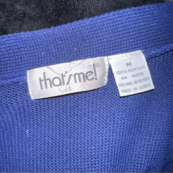 That's Me Vintage Cardigan Sweater Womens Medium Short Sleeve Floral Embroidery - Picture 7 of 9